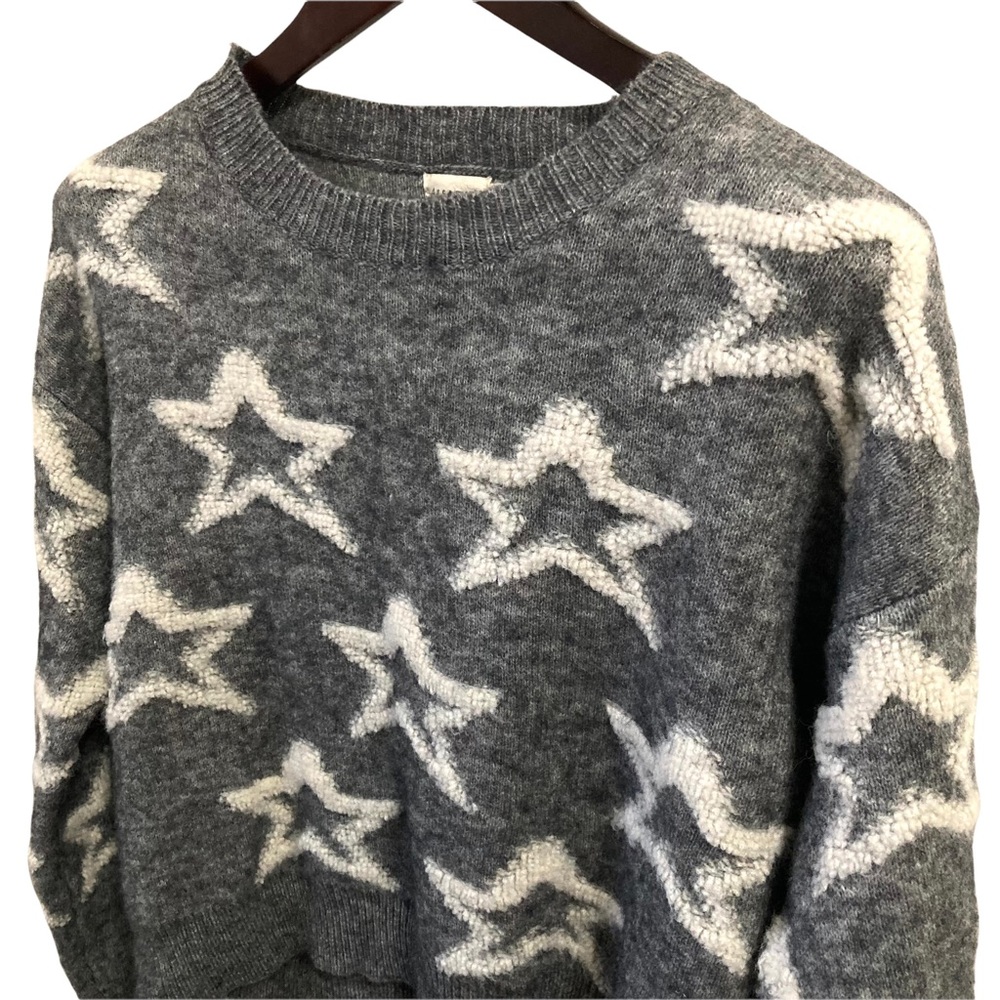 Nubby Stars Crop Sweater S